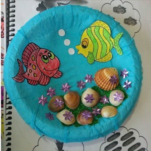paper plate Aquarium craft (2)