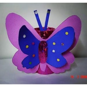 toilet paper roll butterfly craft idea for kids (1)