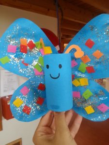 toilet paper roll butterfly craft idea for kids (2)