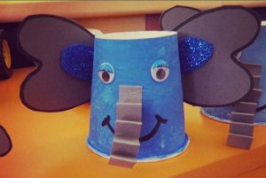 paper cup elephant craft