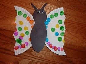 paper plate butterfly craft idea
