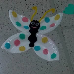 paper plate butterfly craft idea for kids