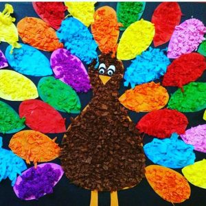 turkey bulletin board idea for kids