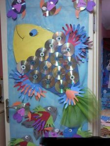 cd fish bulletin board idea