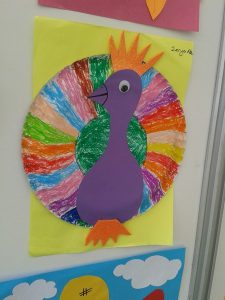 paper plate peacock craft idea