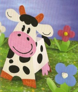 3d cow craft with template (2)