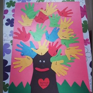 handprint tree craft idea for preschoolers