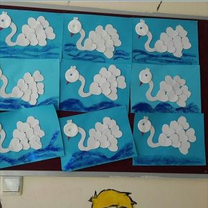 heart swan craft idea for kids
