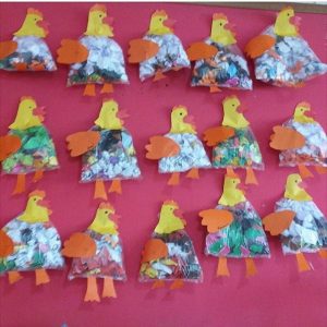 plastic bag hen craft