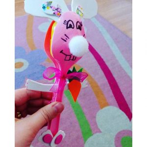 plastic spoon bunny craft