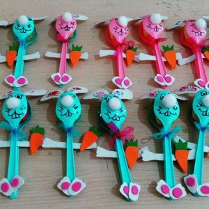 plastic spoon bunny craft idea