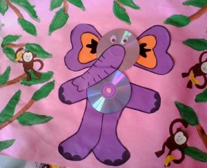 cd elephant craft idea for kids