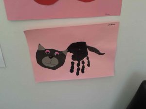 handprint cat craft idea