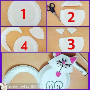 paper plate cat craft