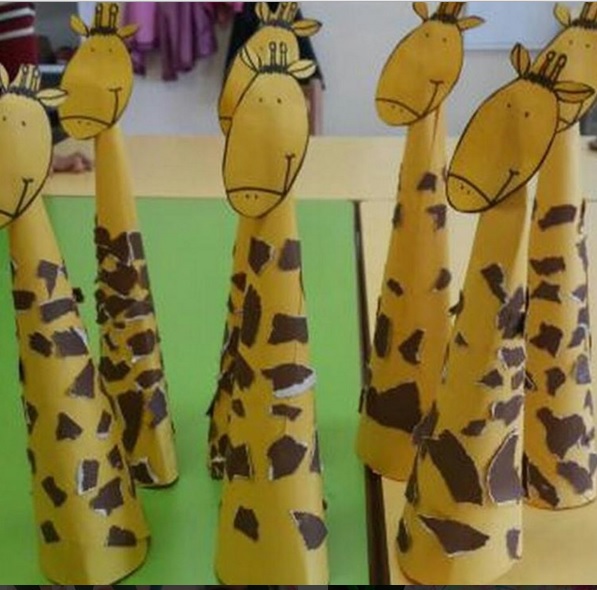 giraffe craft cone preschool shaped crafts idea toddler worksheets preschoolactivities