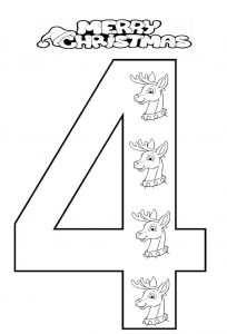 number-4-coloring-page