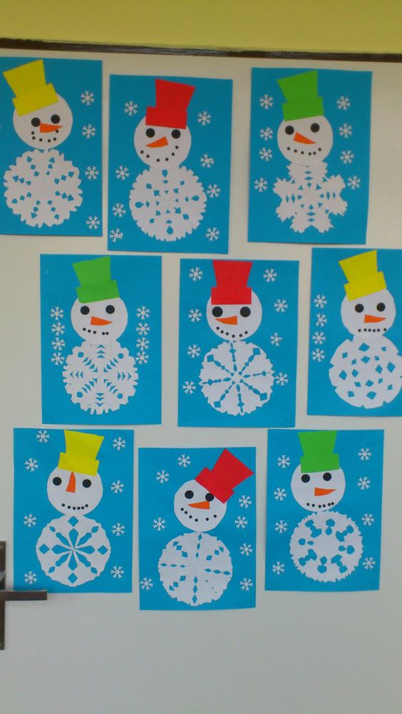 snowman snowflake craft crafts
