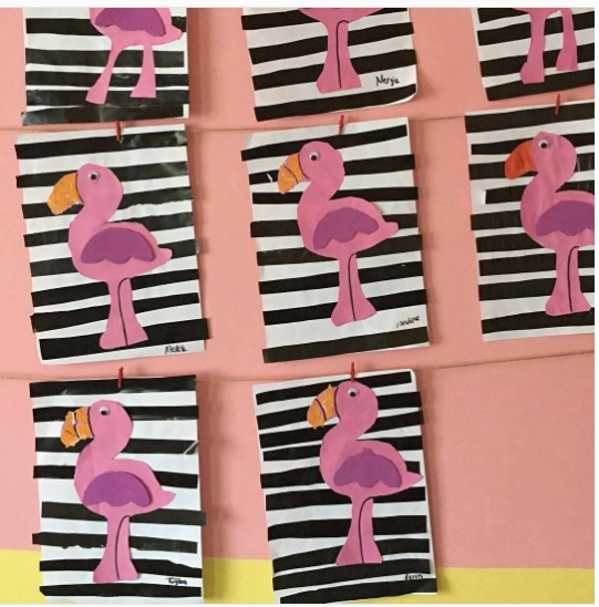 Flamingo craft idea for kids | Crafts and Worksheets for Preschool